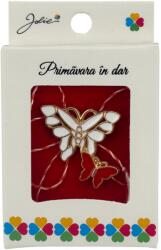 Jolie Martisor Brosa Mica in Cutie, Jolie, Dimensiune Brosa 2.5-3cm, Material Metal, Model Fluturi, Cutie Alba (165453)