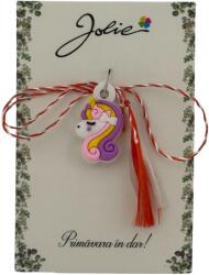Jolie Martisor pentru Copii, Jolie, Material Cauciuc, Ambalaj Carton cu Design, Multicolor, Model Unicorn (165193)