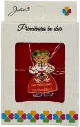 Jolie Martisor Brosa Mica in Cutie, Jolie, Design cu Mesaj, Dimensiune 2.5-3 cm, Material Metal, Model Fata Traditional (164920)
