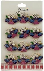 Flippy Set 12 Brose Martisor Primavara, Jolie, Model Fluture pe Floricele, Multicolor (134023)