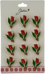 Flippy Set 12 Brose Martisor Primavara, Jolie, Model Lalea Rosie (128253)