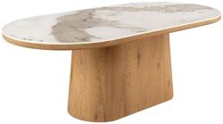 Invicta interior Masa de dining UNIQUE din lemn de stejar si blat din ceramica cu aspect de marmura, 200 cm (46381)