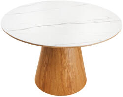 Invicta interior Masa de dining UNIQUE din lemn de stejar si blat ceramic, 120 cm (45143)