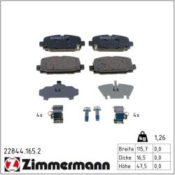 ZIMMERMANN Set placute frana ZIMMERMANN 22844.165. 2 (22844.165.2)