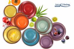 Heinner Serviciu Masa Ceramica 18Pcs, Aquarelle (HR-WDF-18A) - materiale Serviciu de masa