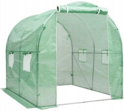  Sera de gradina tip tunel 4 mp cu cadru metalic si folie UV4, verde (TUN-5545)