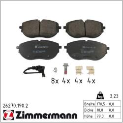 ZIMMERMANN Set placute frana ZIMMERMANN 26270.190. 2 (26270.190.2)