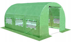 Sersimo Sera de gradina tip tunel 10 mp, cadru metalic galvanizat, 250x400 cm (TUN-5583)