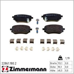 ZIMMERMANN Set placute frana ZIMMERMANN 22861.180. 2 (22861.180.2)