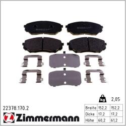 ZIMMERMANN Set placute frana ZIMMERMANN 22378.170. 2 (22378.170.2)