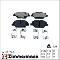 ZIMMERMANN Set placute frana ZIMMERMANN 22139.190. 2 (22139.190.2)
