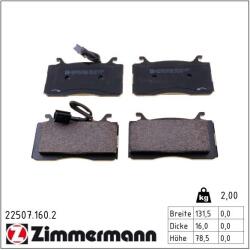 ZIMMERMANN Set placute frana ZIMMERMANN 22507.160. 2 (22507.160.2)