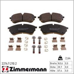 ZIMMERMANN Set placute frana ZIMMERMANN 22147.210. 2 (22147.210.2)