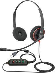 CerCip Casca Call Center cu fir CerCip QM 2D-M, Functie anulare zgomot fundal ENC, Buton mute (8592729181716)