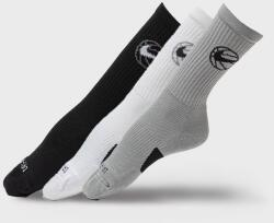 Nike Nike, Everyday Dri-FIT hosszú szárú uniszex sportzokni szett - 3 pár, Fekete, Hamuszürke, Fehér, L (DA2123-902-L)