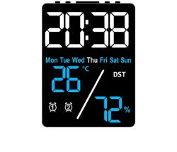  DH-5508 digitális led óra /hőmérő, páratartalom, USB, AAA/ (DS-5508)