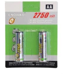  AA tölthető akkumlátor 2750 mAh [2 darab] (Enowko-AA)