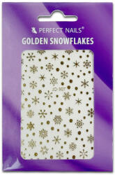 Perfect Nails Körömmatrica - Golden Snowflakes