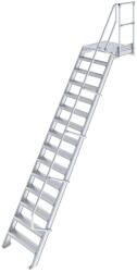 KRAUSE LÉPCSŐ DOBOGÓVAL (KÖNNYŰFÉM) 15 FOKOS 0, 6 M, 60° (825049) - profiletra