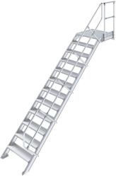 KRAUSE LÉPCSŐ DOBOGÓVAL (KÖNNYŰFÉM) 12 FOKOS 1, 0 M, 45° (824622) - profiletra