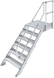 KRAUSE LÉPCSŐ DOBOGÓVAL (KÖNNYŰFÉM) 6 FOKOS 0, 8 M, 45° (824356) - profiletra