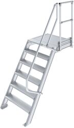 KRAUSE LÉPCSŐ DOBOGÓVAL (KÖNNYŰFÉM) 6 FOKOS 0, 6 M, 60° (824950) - profiletra