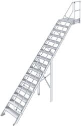 KRAUSE LÉPCSŐ DOBOGÓVAL (KÖNNYŰFÉM) 16 FOKOS 0, 8 M, 45° (824462) - profiletra