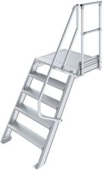 KRAUSE LÉPCSŐ DOBOGÓVAL (KÖNNYŰFÉM) 5 FOKOS 0, 6 M, 60° (824943) - profiletra