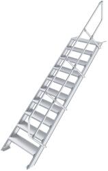 KRAUSE LÉPCSŐ (KÖNNYŰFÉM), 10 FOKOS 0, 8 M, 45° (822598)