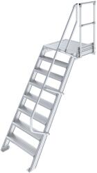KRAUSE LÉPCSŐ DOBOGÓVAL (KÖNNYŰFÉM) 8 FOKOS 0, 8 M, 60° (825179) - profiletra