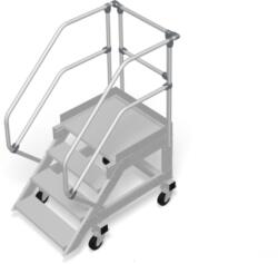 Krause Stabilo Gurítható lépcső dobogóval (könnyűfém) 60° - 800mm 4 fokos (828835) - profiletra