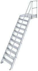 KRAUSE LÉPCSŐ DOBOGÓVAL (KÖNNYŰFÉM) 11 FOKOS 0, 8 M, 60° (825209) - profiletra