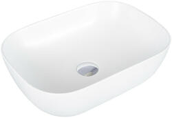 Eros SMILE 3 - PULTRA ültethető - Top Counter - porcelán mosdó - MATT FEHÉR - 46, 5 x 32, 5 x 13 cm (82MB6255) - watermarkt