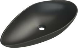 CeraStyle OLIVE - PULTRA ültethető - Top Counter - porcelán mosdó - MATT FEKETE - 60 x 35 cm (OC051H51W053) - watermarkt