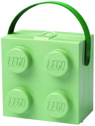 LEGO® Cutie sandwich LEGO 2x2 verde cu maner, din polipropilena (40240005)