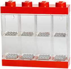LEGO® Cutie LEGO rosie pentru depozitarea si expunerea a 8 minifigurine (40650001)
