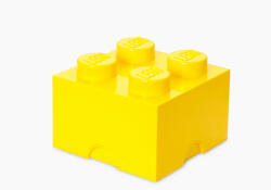 LEGO® Cutie de depozitare LEGO 4 galbena pentru jucarii si piese, 25x25x18 cm (40031732)