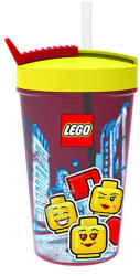 LEGO® Pahar LEGO Iconic cu pai, 500 ml, pentru copii 4+ ani (40441725)