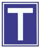  Tanuló vezető matrica T betű, 18cm x 15cm (JD250716BL) (JD250716BL)