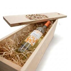 Tenuta Ulisse Pachet Cadou Cutie Lemn Personalizata Vin Alb Sec Tenuta Ulisse Pecorino Premium 13%, 0.75L