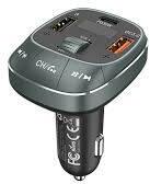 Vention Modulator FM Vention 3-Port USB C + A + A Car Charger with FM Transmitter 30W/18W/5W Black ABS Type FFLB0 (FFLB0)
