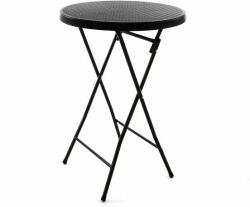 Garthen Masă de bar de grădină rotundă - aspect rattan 110 cm -negru (GM34522)