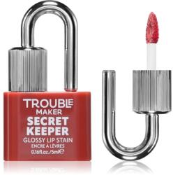Trouble Maker Secret Keeper Lip Gloss Stain ajakszínező a hosszan tartó hatásért árnyalat Shifty Biz Rose Nude 5 ml