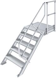 KRAUSE LÉPCSŐ DOBOGÓVAL (KÖNNYŰFÉM) 5 FOKOS 0, 8 M, 45° (824349) - allvanybazis