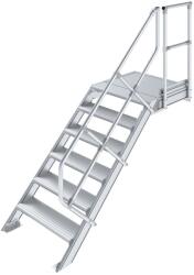 Krause LÉPCSŐ DOBOGÓVAL (KÖNNYŰFÉM) 6 FOKOS 0, 8 M, 45° (824356) - allvanybazis