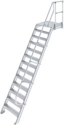 Krause LÉPCSŐ DOBOGÓVAL (KÖNNYŰFÉM) 13 FOKOS 0, 6 M, 60° (825025) - allvanybazis