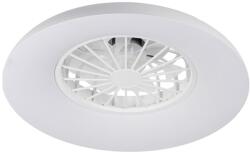 Kanlux 46370 - Plafonieră LED RGBW dimabilă cu ventilator, PLAVE PAN LED/24W/230V CCT, alb + telecomandă (KX2737)