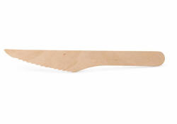  Kés, fa, egyszer használatos, 16 cm, 100 db (KHMU310) - tutitinta