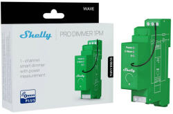 Shelly Wave Pro Dimmer 1PM - fényerőszabályozó modul, 1 áramkörös, fogyasztásmérő, Z-Wave (FG3800235268681)