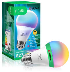 NOUS P3Z - RGB LED okos izzó, E27 foglalat, Tuya Zigbee (NOUS P3Z)